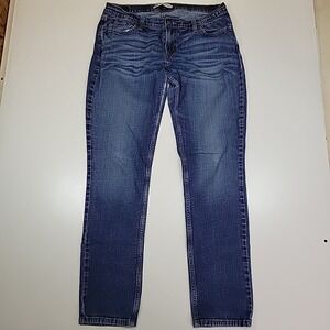 Levis Too Superlow 524 Jeans Womens‎ 13 Blue Skinny Low Rise Stretch Denim